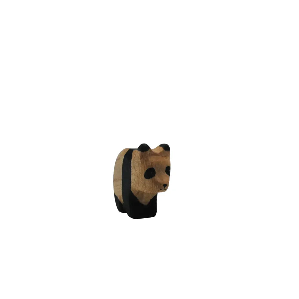 Holz-Panda-Figurine mit schwarzen Markierungen aus dem Produkt Panda klein