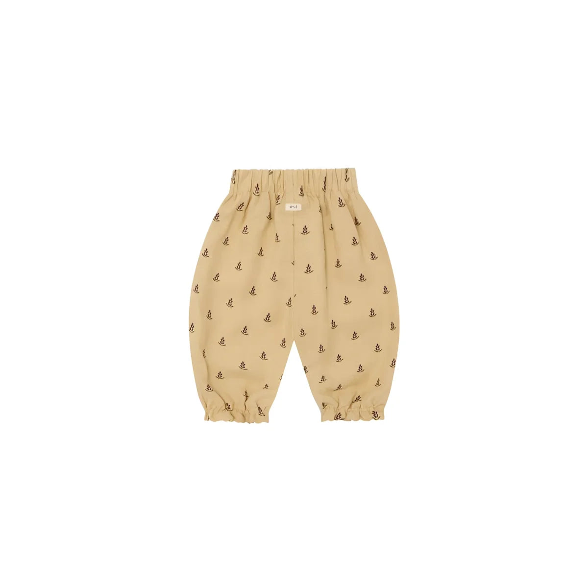 Beige Kinderhose mit schwarzem Anker-Muster und Gummibündchen, Lavender Bloom Gardener