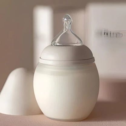 Physiologischer Sauger 2er-Set S oder M, mattweiße Babyflasche