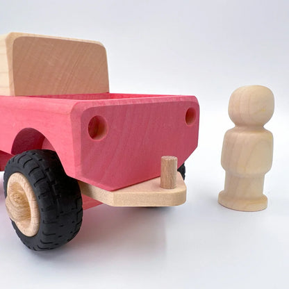 Holzspielzeug Pickup HOLLE mit Spielzeug-LKW und Figur für Kinder