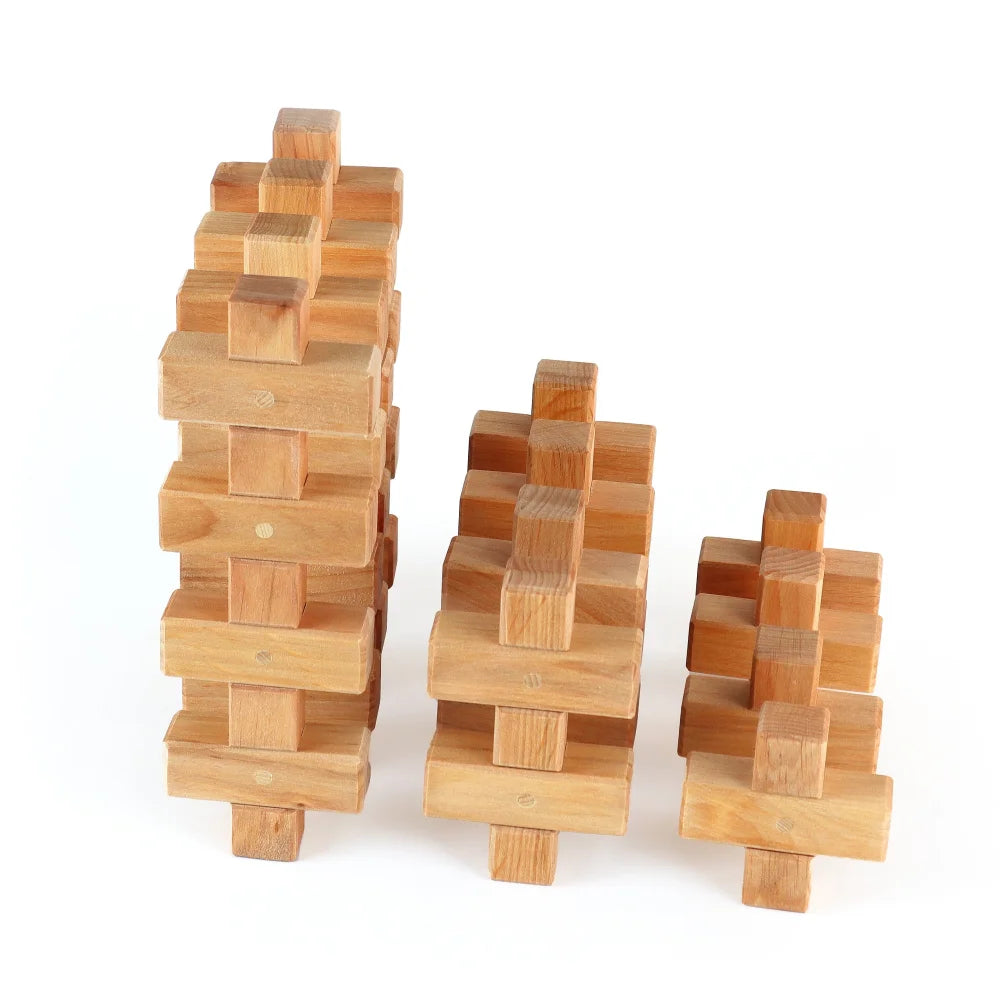 Holz-Puzzlesädel aus Plus Construction 12 Stück für kreatives Bauen