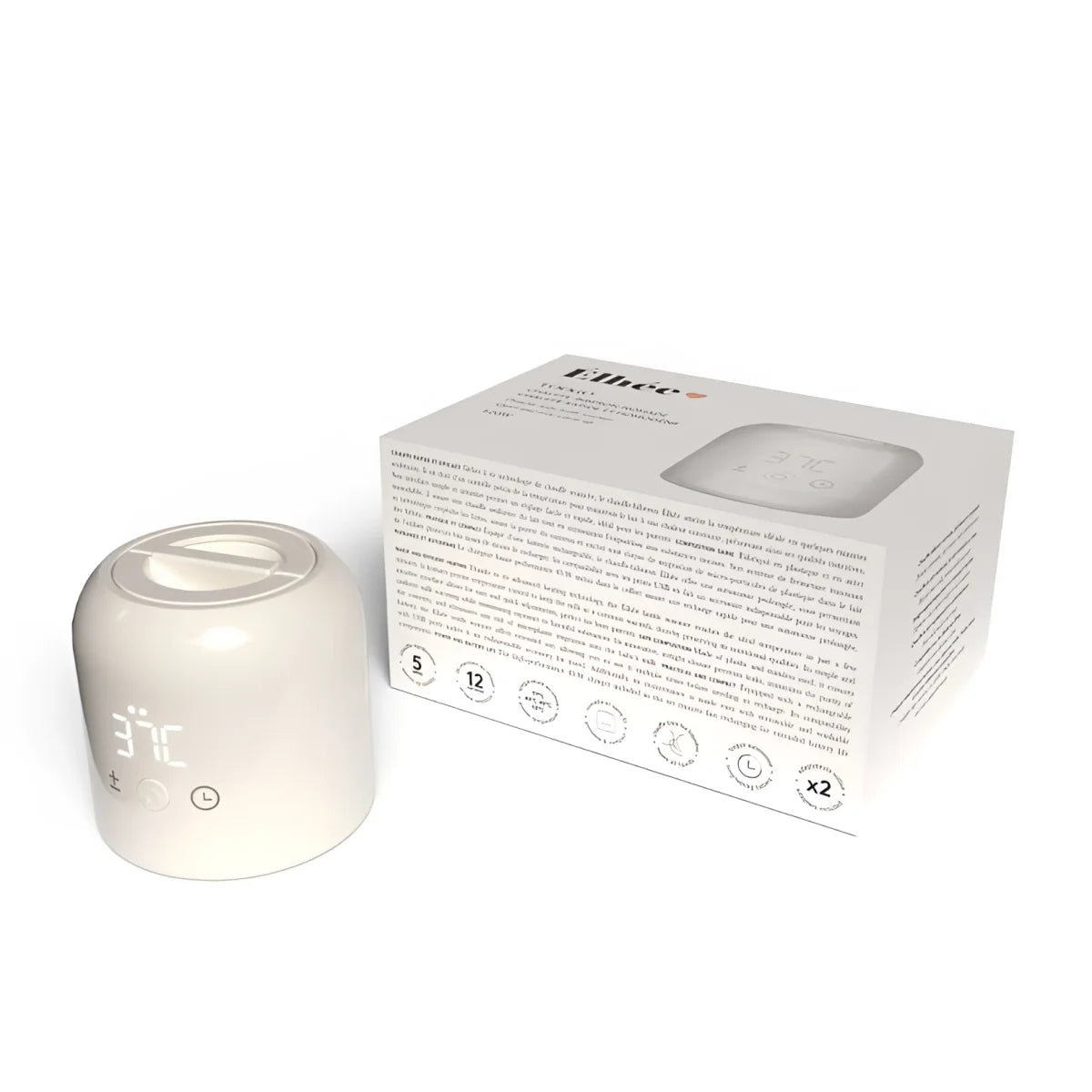 Weißer Keramik-Luftreiniger TooGo 2.0 mit Display