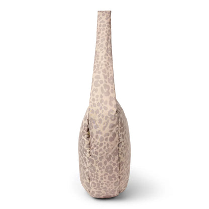 Noos Puffy Cross Body Bag Braun mit Leopardmuster und seitlichen Fächern