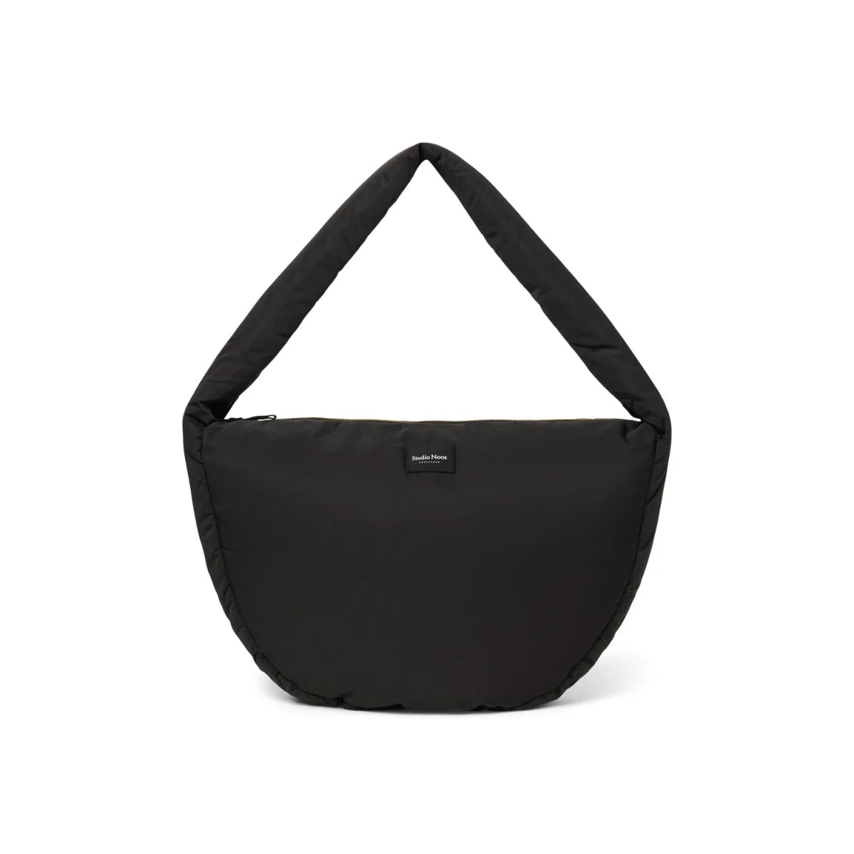Schwarze gepolsterte Crossbody-Tasche NOOS Puffy Cross mit seitlichen Fächern