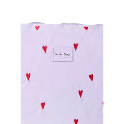 Lila Hearts Puffy Mom Windeltasche von Studio Noos Amsterdam
