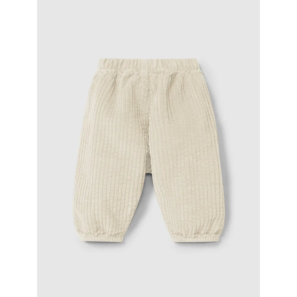 Creamfarbene Cordhosen für Babys mit elastischem Bund und Bündchen, Produkt Sand