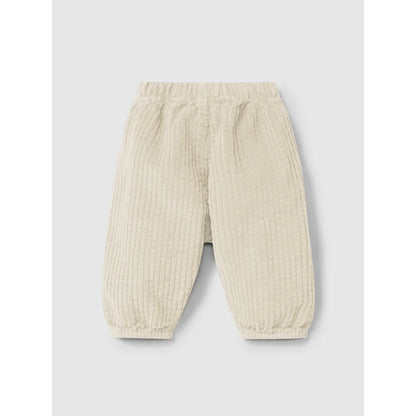 Creamfarbene Cordhosen für Babys mit elastischem Bund und Bündchen, Produkt Sand
