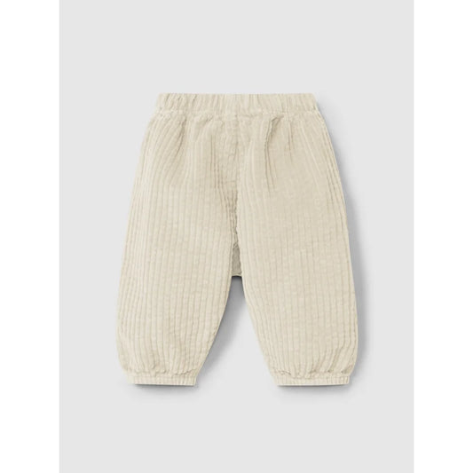 Creamfarbene Cordhosen für Babys mit elastischem Bund und Bündchen, Produkt Sand