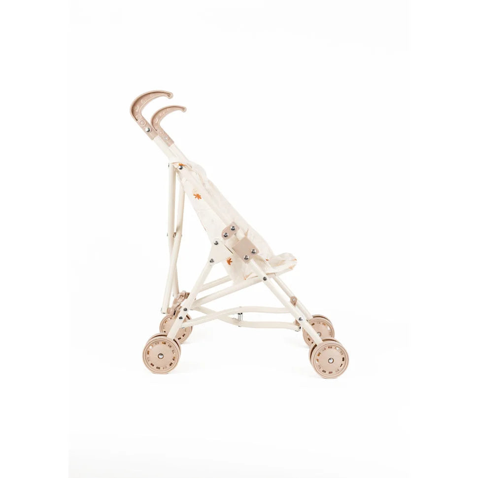 Weißer und roségoldener Spielzeug-Babywagen im Produkt Puppenbuggy Strawberry Mood