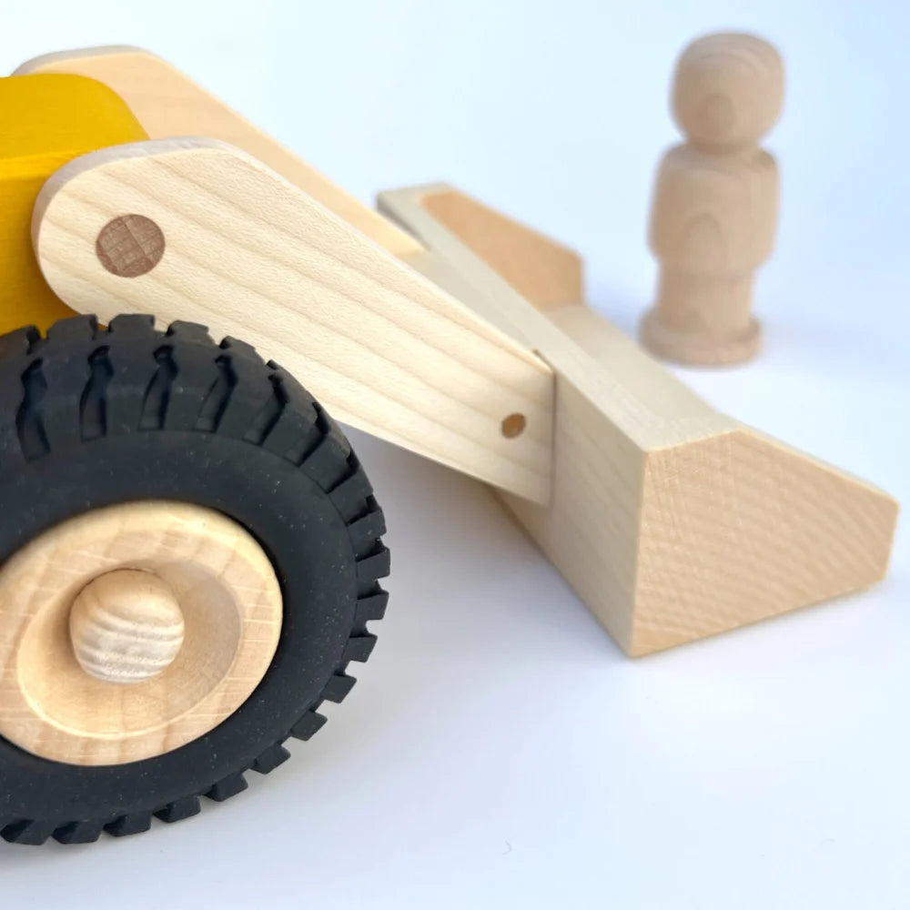 Holzspielzeug Radlader BETTY mit Figur für kinderspiel und kreative Beschäftigung
