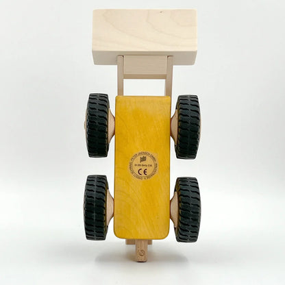 Holzspielzeug LKW mit schwarzen Reifen für Radlader BETTY