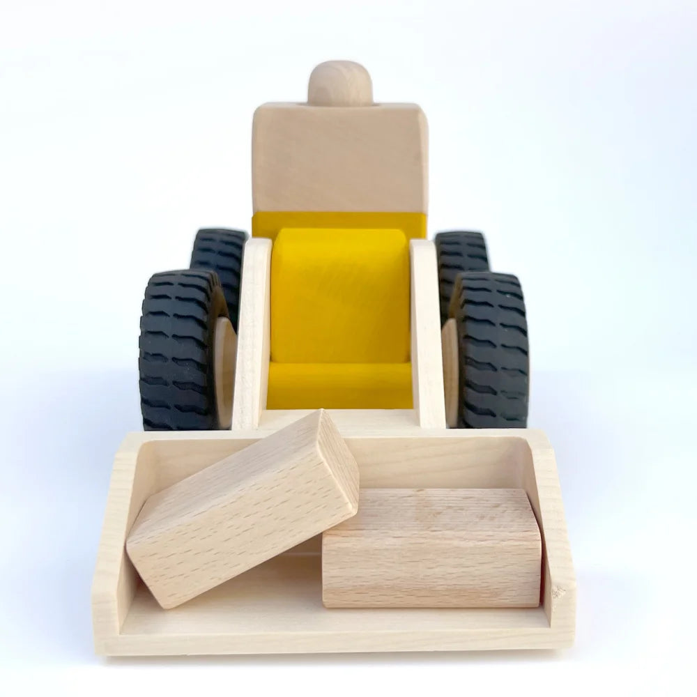 Holzspielzeug Radlader BETTY mit Greifarm und Rädern für Kinder