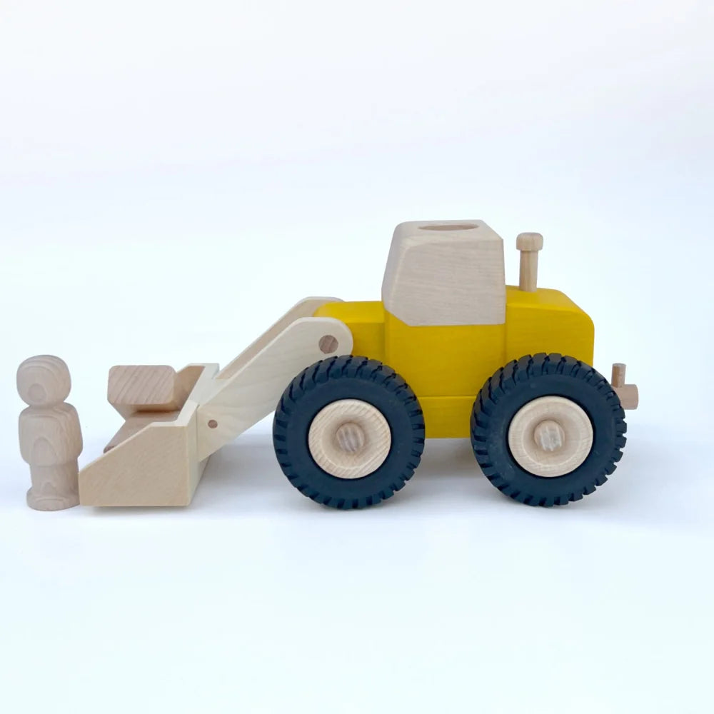 Holzspielzeug Radlader BETTY mit realistischem Bulldozer Design