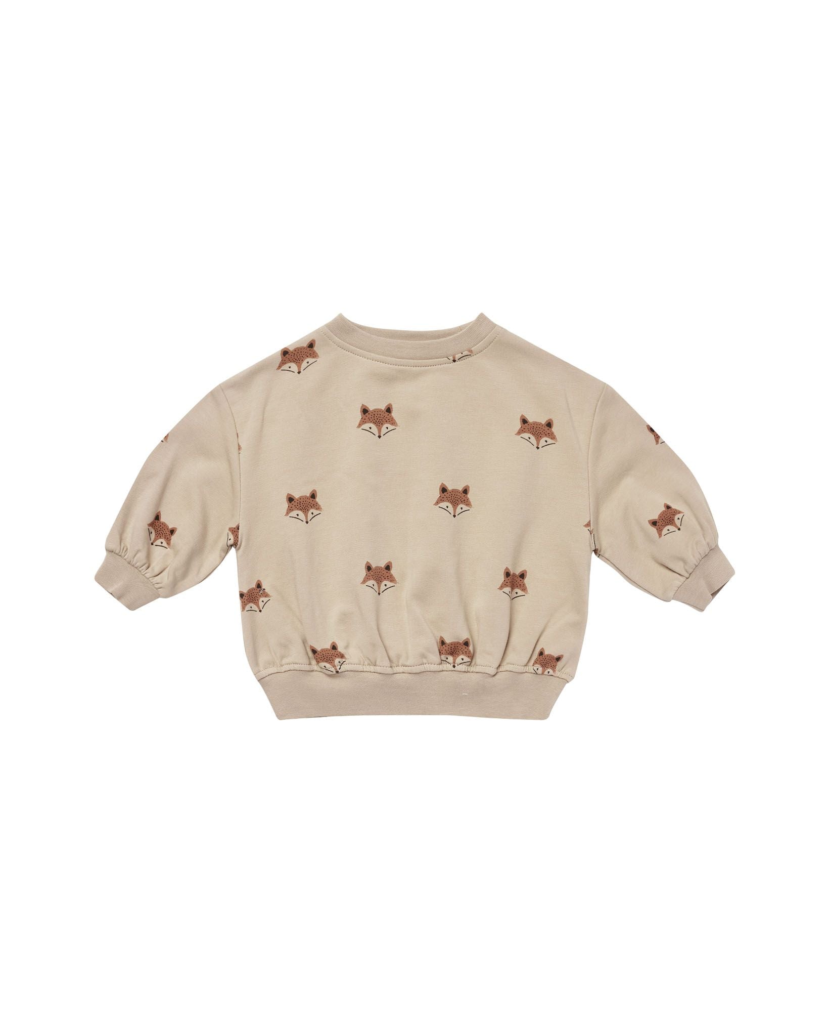 Relaxed Fleece Sweatshirt | Foxes - Pullover