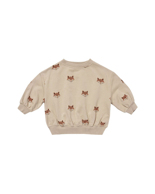 Relaxed Fleece Sweatshirt | Foxes - Pullover