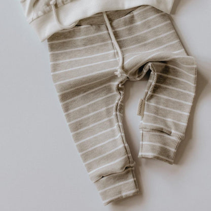 Rib Harem Pants | small stripes - Leggings