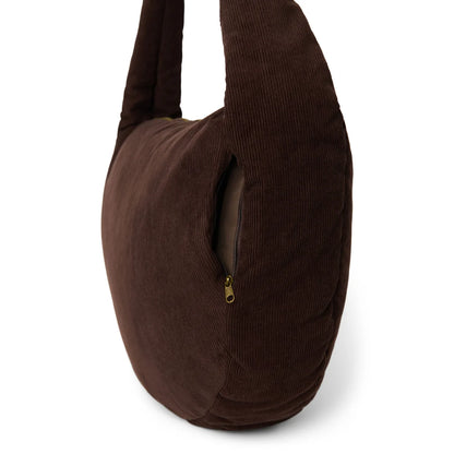 Borsa a tracolla Rib Puffy | Marrone scuro