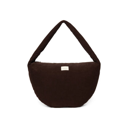 Borsa a tracolla Rib Puffy | Marrone scuro