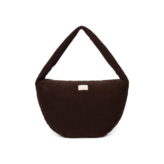 Borsa a tracolla Rib Puffy | Marrone scuro