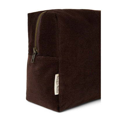 Rib Puffy Kosmetiktasche | Dark Brown