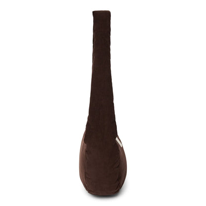 Rib Puffy Mini Cross Body Bag | Dark Brown