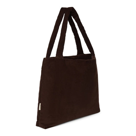 Rib Puffy Mom Bag | Dark Brown