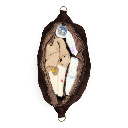 Borsa fasciatoio Rib Puffy | Marrone scuro
