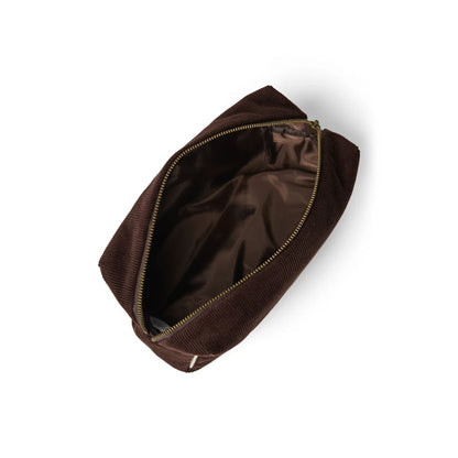 Rib Puffy Necessaire | Dark Brown