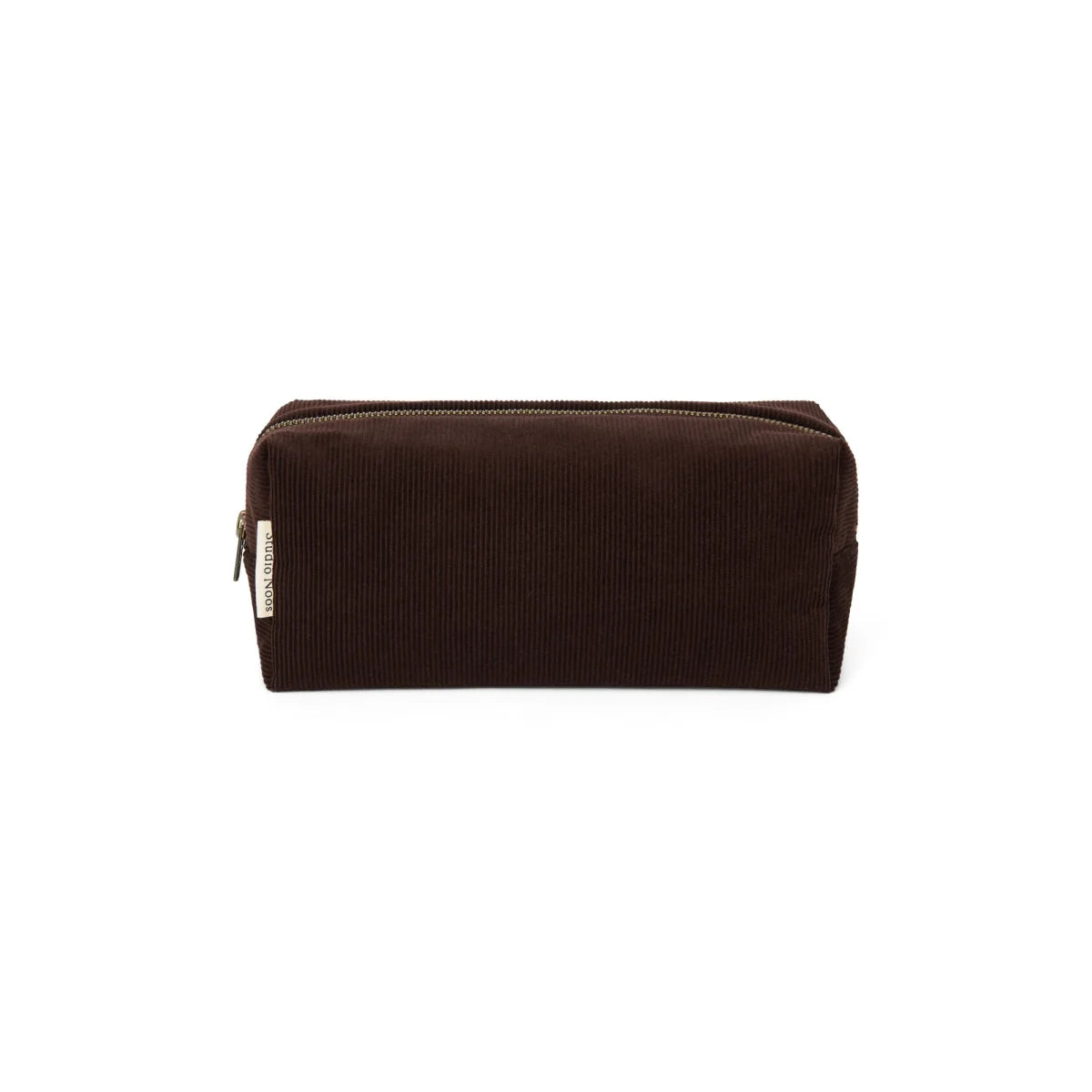 Rib Puffy Necessaire | Dark Brown