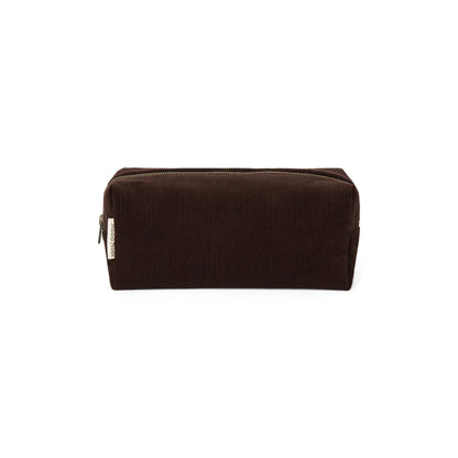 Rib Puffy Necessaire | Dark Brown