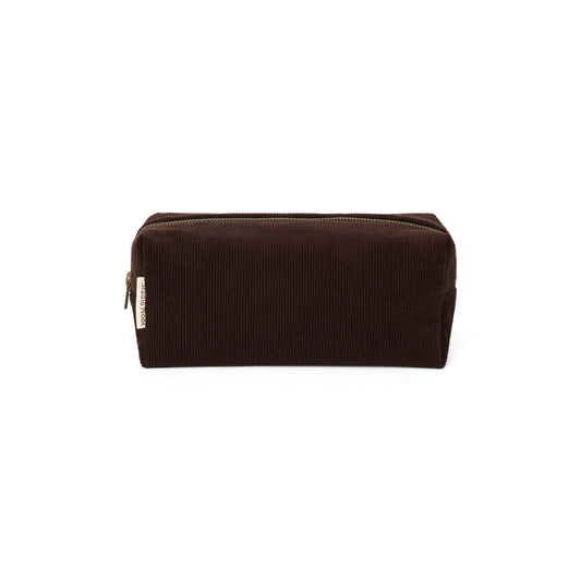 Rib Puffy Necessaire | Dark Brown