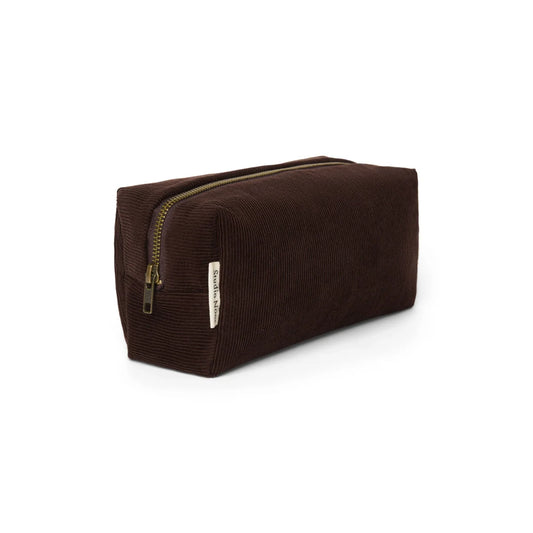 Rib Puffy Necessaire | Dark Brown