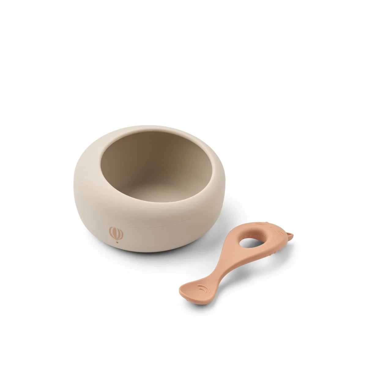 Saugnapfschale mit Löffel Sparia Wild child Rosey