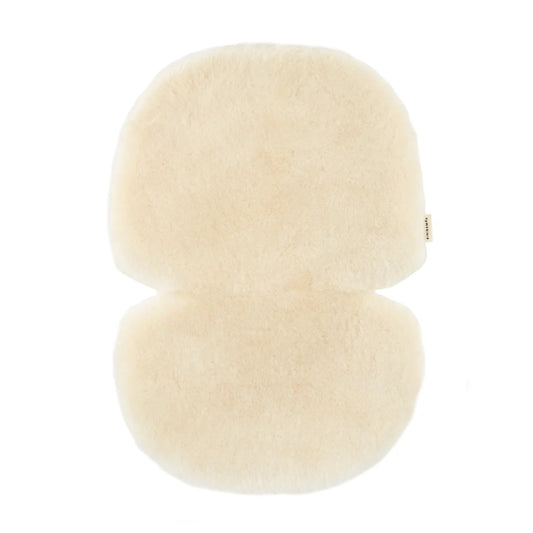 Fluffy figure-eight cushion in off-white color from Schaffell Snuggler Milk