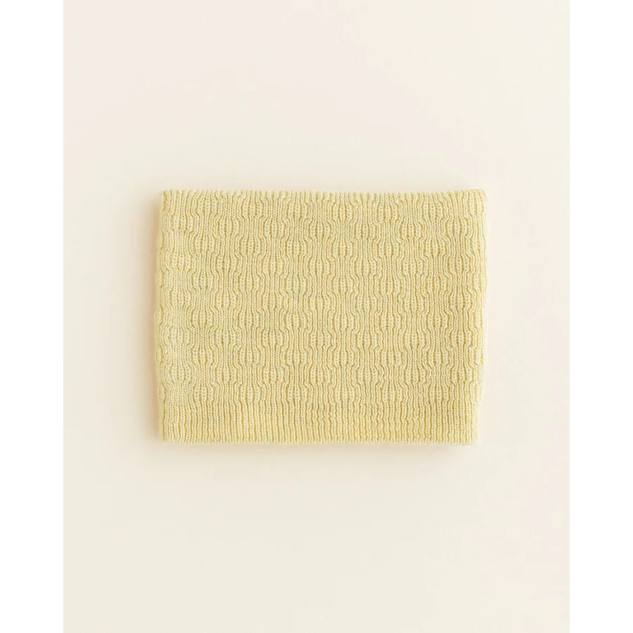 Pale yellow textured fabric swatch for Schal Gigi in Light Yellow