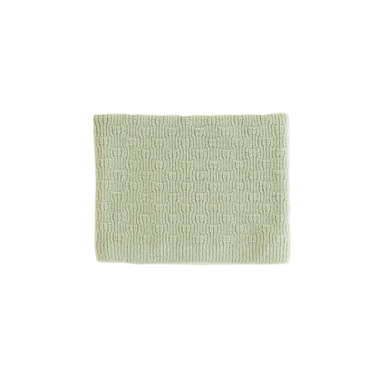 Texturiertes hellgrünes rechteckiges Badematte Schal Gigi Mint