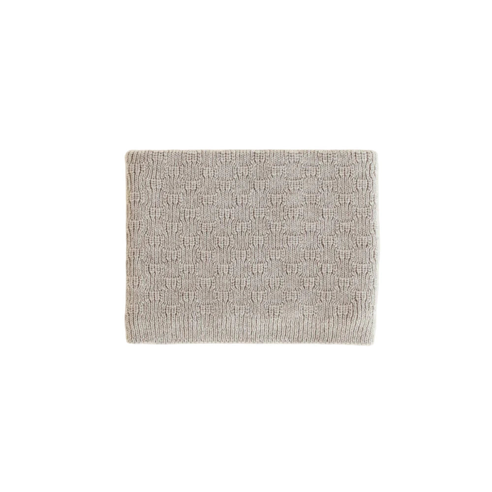 Hellgrauer rechteckiger Badteppich Schal Gigi Pebble mit strukturierter Loop-Oberfläche