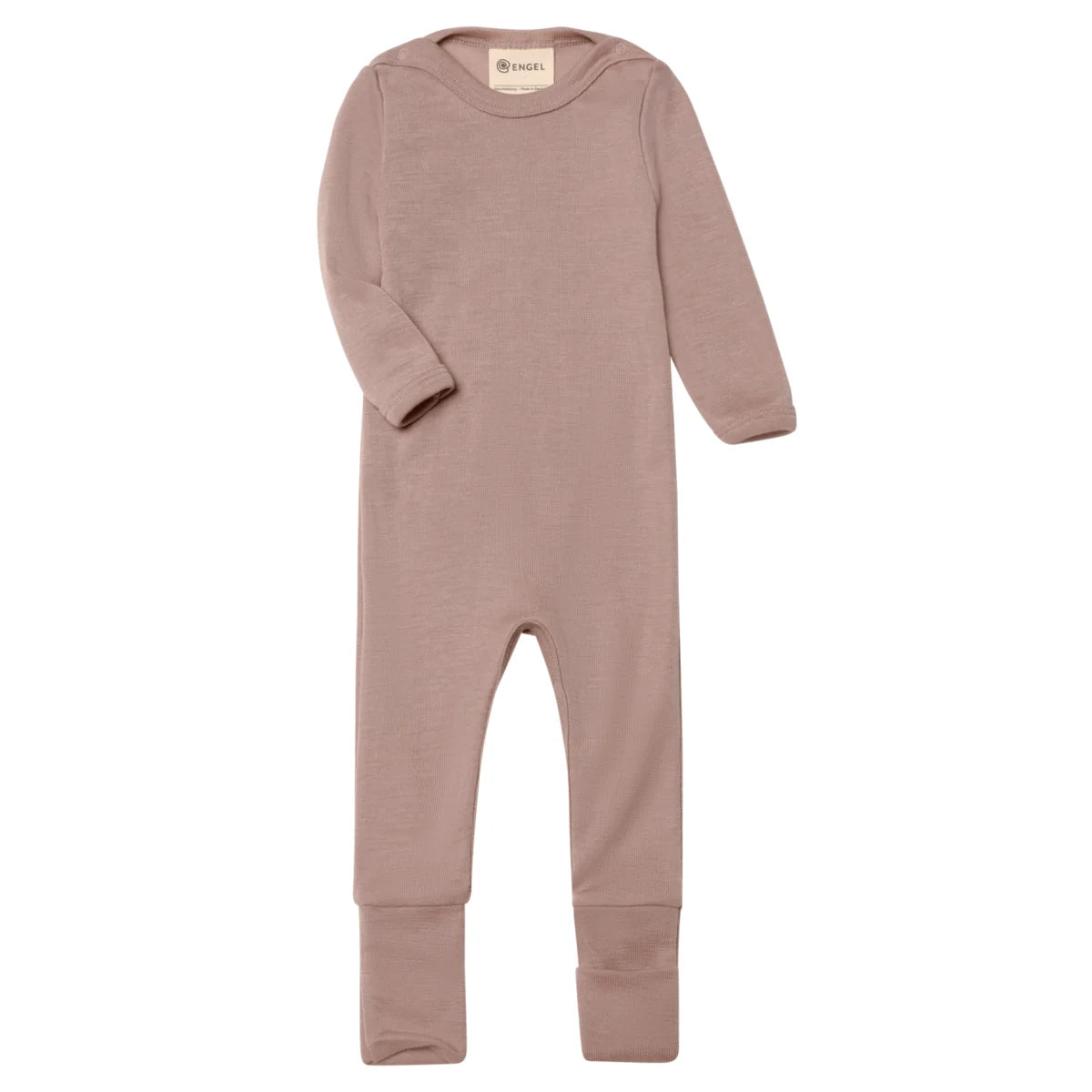 Engel Baby-Schlafoverall aus Merinowolle und Seide in Dustyrose