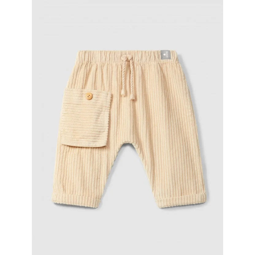 Snug Schlupfhose Samt in Beige – Ansicht 1