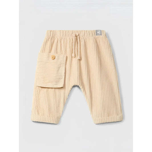 Snug Schlupfhose Samt in Beige – Ansicht 1