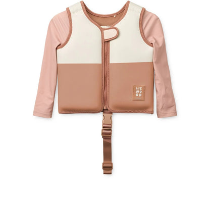 Schwimmweste mit Ärmeln Dove Tuscany rose multi mix, Creme und dusty rose