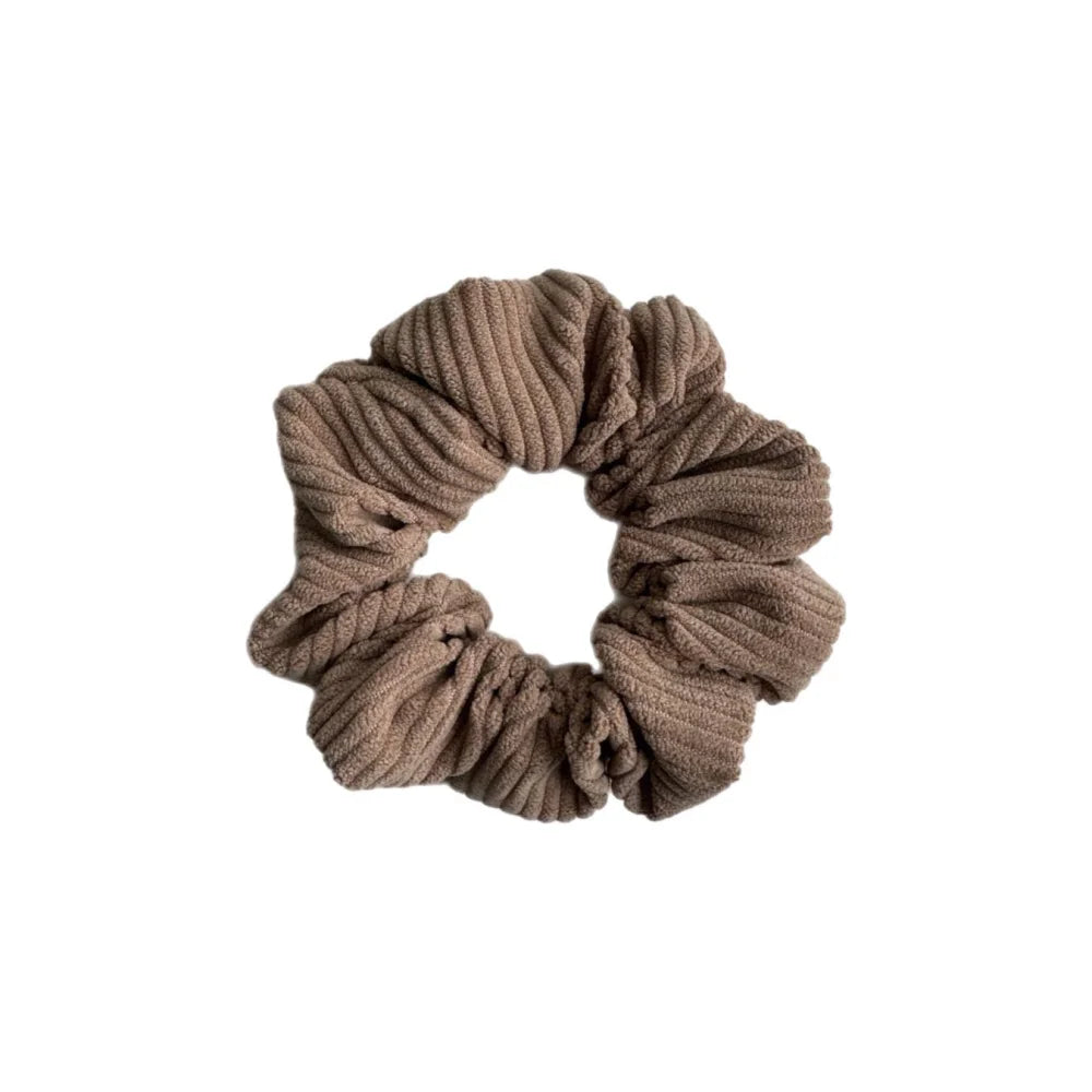 Corduroy Haargummi für Damen, Hazel Farbe, präsentiert im Produkt Scrunchies mini + Me