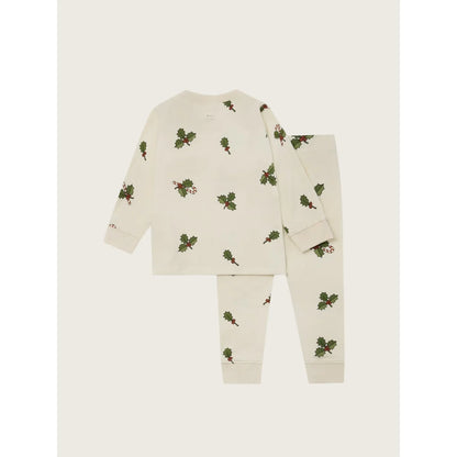 Weihnachtliche Slim-Pyjamas für Kinder mit Holly und Zuckerstange