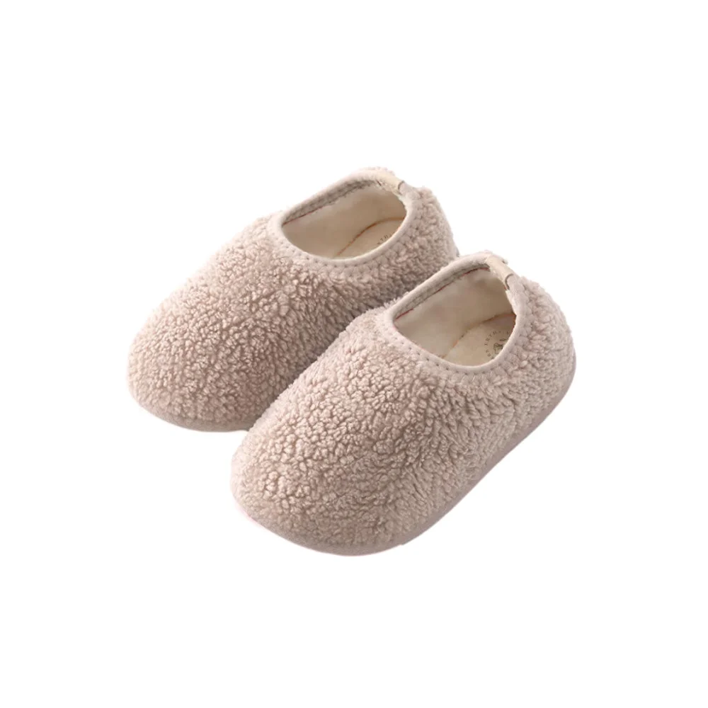 Gemütliche beige Fleece-Pantoffeln aus weicher Baumwolle, erhältlich in vielen Farben