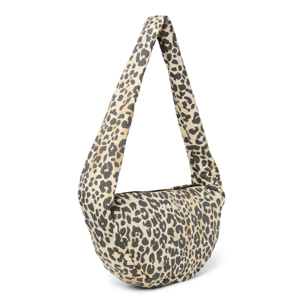 Weiches Leopard-Muster Crossbody-Bag in Beige und Schwarz