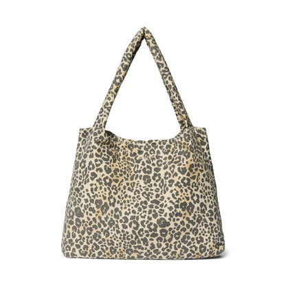 Leopard Mustertasche aus weicher Baumwolle für Mütter, langlebig und stilvoll