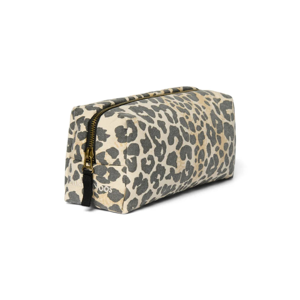 Leopard Druck Kosmetiktasche aus weicher Baumwolle im Produkt Soft Cotton Necessaire | Leopard