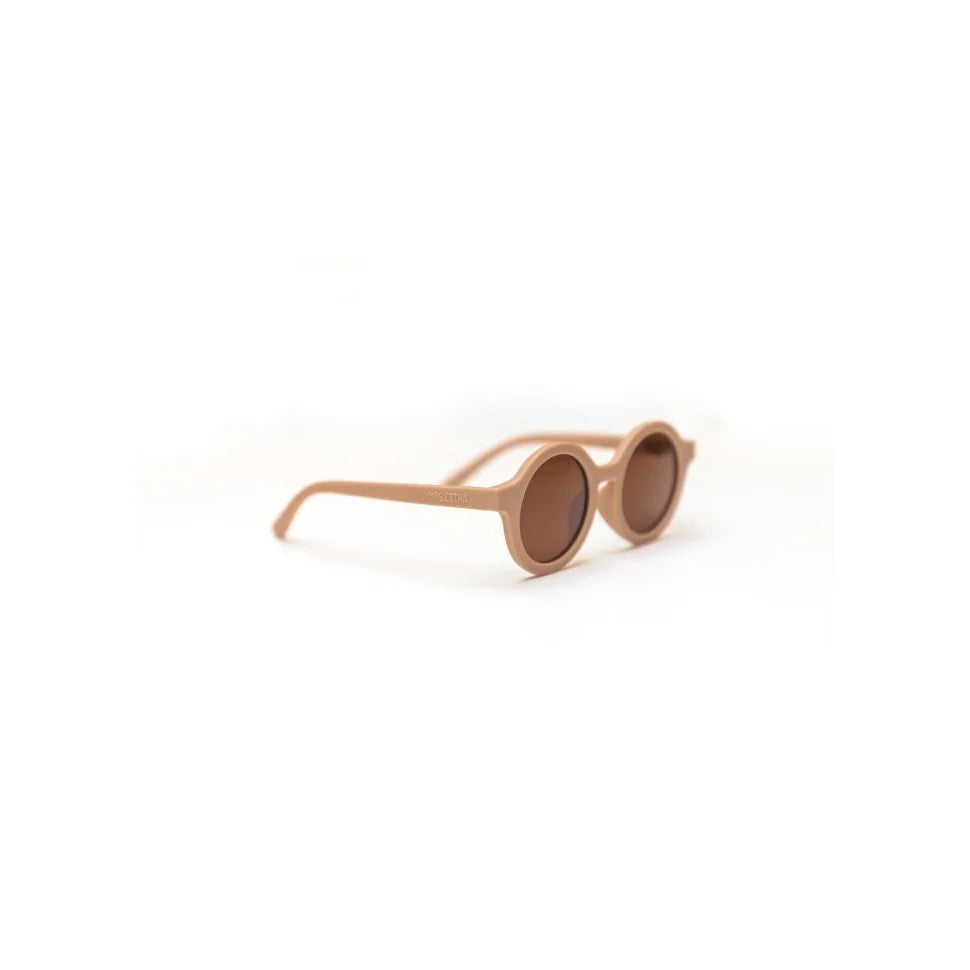 Beige Sonnenbrille mit dicken Rahmen aus der Kollektion Latte