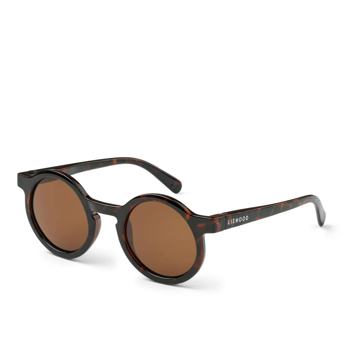 Darla Sonnenbrille für Kinder: Rund, Tortoise-Rahmen, braune Gläser
