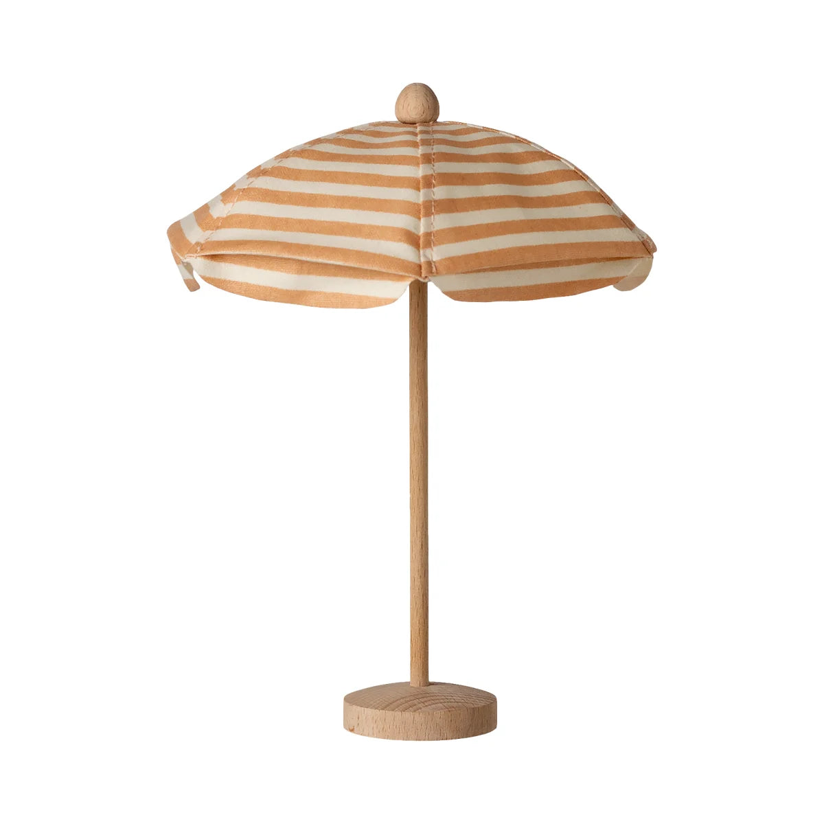 Sonnenschirm soft coral mit mini strand umbrella in beige und creme aus nachhaltigem holz für ökologische babyprodukte